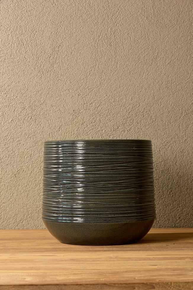 Kazan Sırlı Saksı